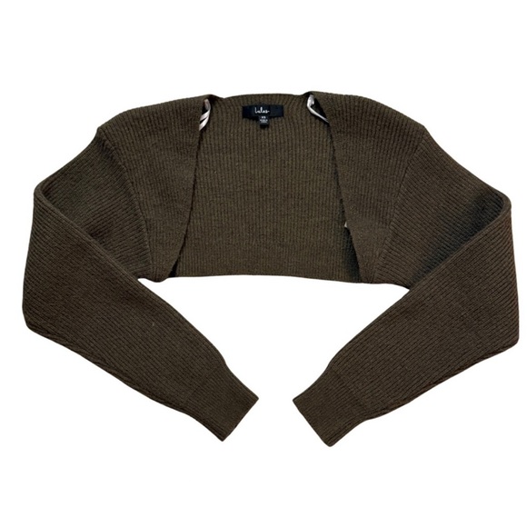 Lulus Sweaters - Lulu's Women's Olive Knit Shrug Cardigan Size XS